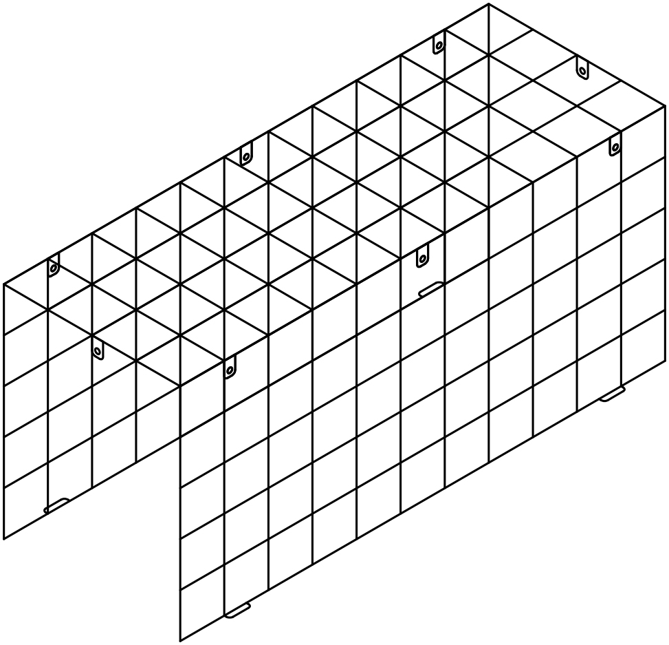 Protective Cage for JBL CBT 1000 Loudspeaker 44"H x 16"W x 20"D