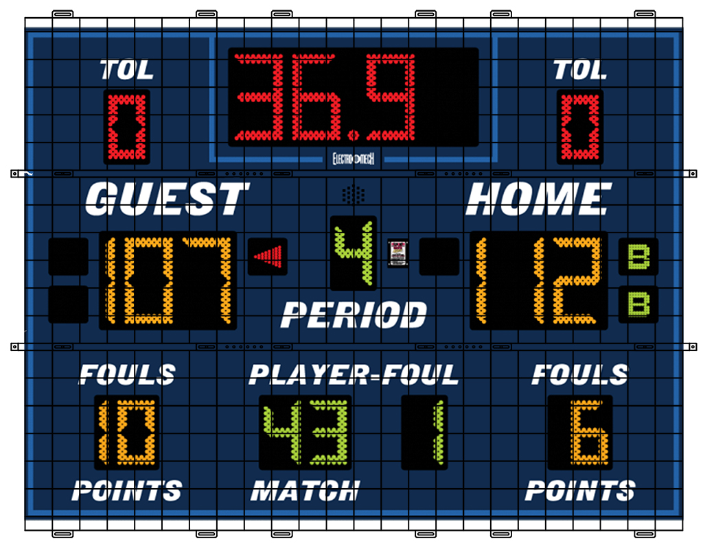 Protective Cage for 96"W x 6'H x 8"D Scoreboard