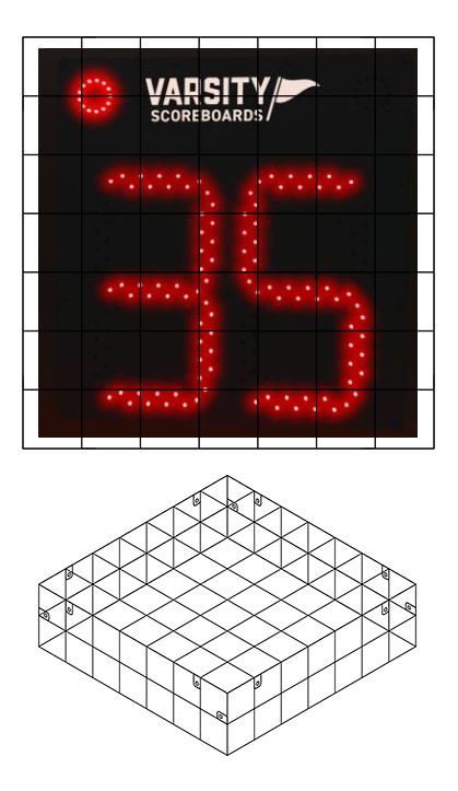 Protective Cage for Varsity 2210 Shot Clock