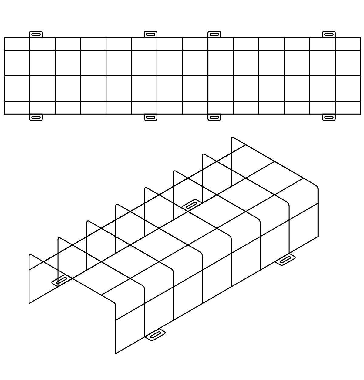 Rectangular Display Cage 56" x 12" x 6"