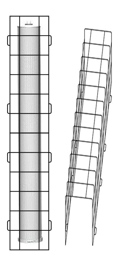 Cage for a Biamp Desono ENT-FR and ENT-LF Speakers Limited Tilt