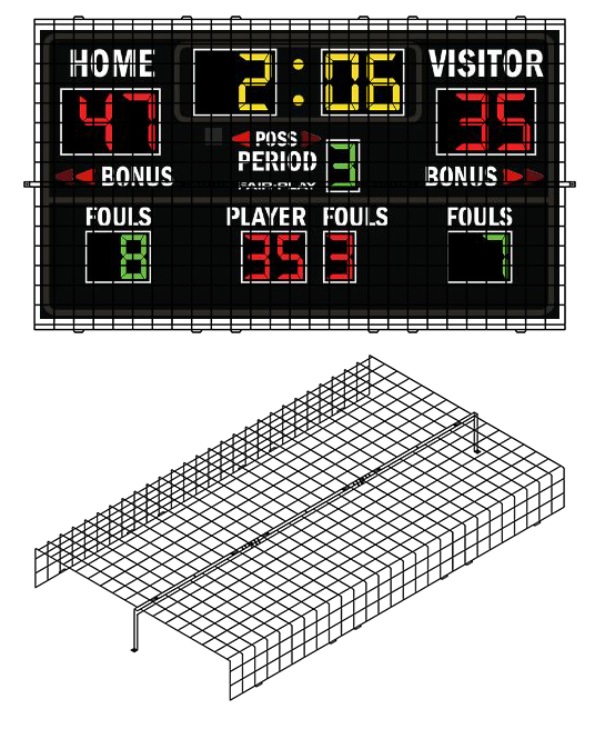 Cage for 9' x 5' Scoreboard Extra Depth